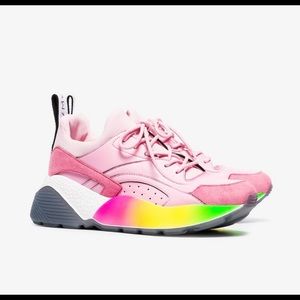 Stella McCartney pink rainbow sneakers
